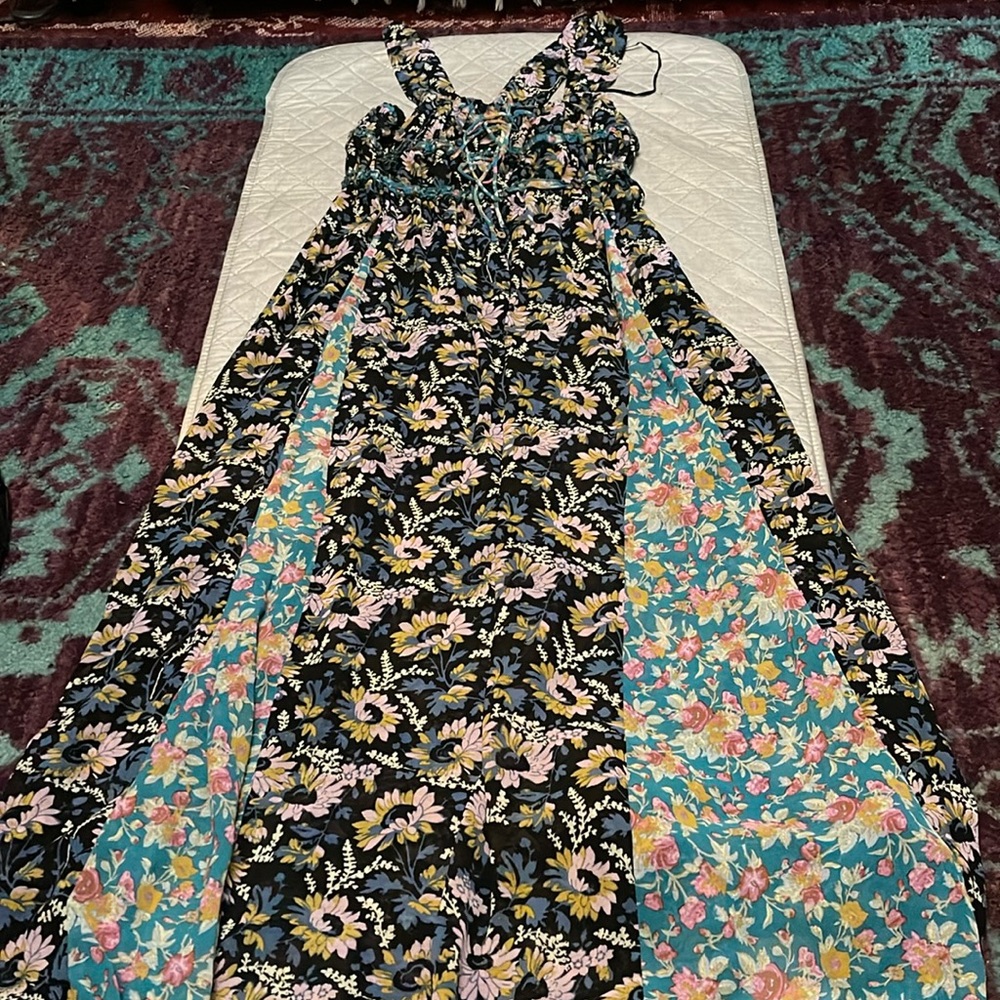 NWT Free People Dance With Me printed maxi dress